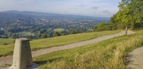 View of Box Hill Trig Pillar
