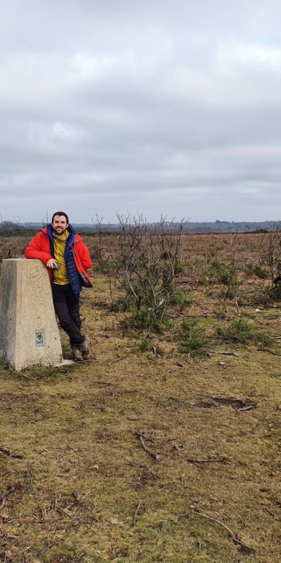 Nick at the Sway Trig Pillar
