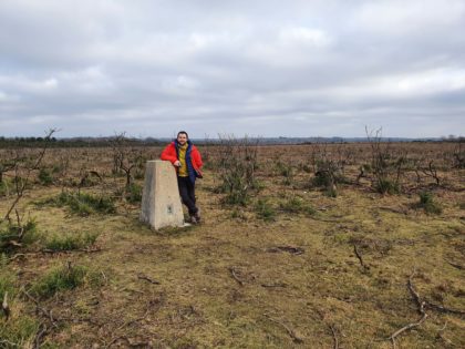 Nick at the Sway Trig Pillar